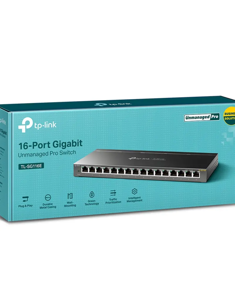 SWITCH TP-LINK TL-SG116E 16 PORTS GIGABITE (10/100/1000) MBPS (TL-SG116E)