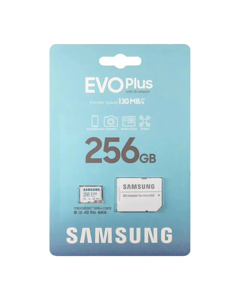 CARTE MÉMOIRE SAMSUNG EVOPLUS MICROSDXC 256GB UHS-I CLASSE 10 (MB-MC256KA)