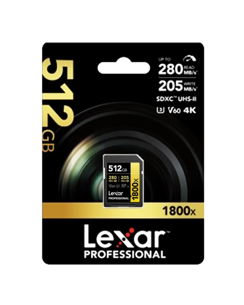Carte Mémoire Lexar Professional 1800X 512GB Gold Series (LSD1800512G-BNNNG)