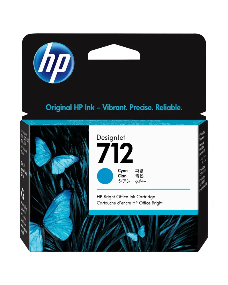 Cartouche d'encre HP 712 Cyan 29ml (3ED67A)