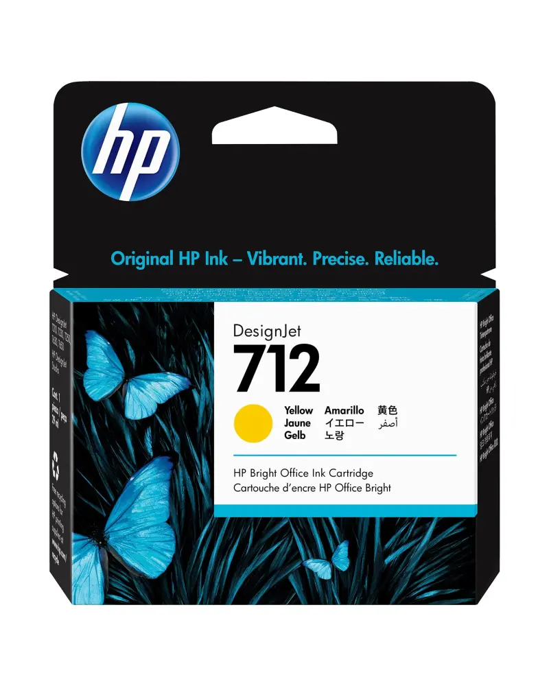 Cartouche d'encre HP 712 Jaune 29ml (3ED69A)