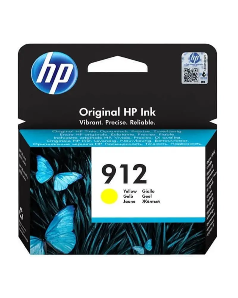 Cartouche d’encre HP 912 Jaune d’Origine (3YL79AE)