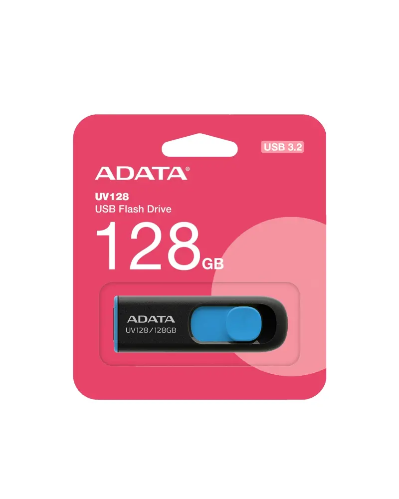 Clé USB ADATA UV128 - 128 GB 3.2 Dash Drive (AUV128-128GB-RBE)