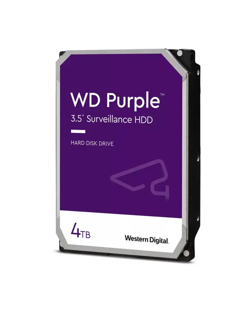 DISQUE DUR INTERNE WESTERN DIGITAL 3.5 SATA 4TB SURVEILLANCE PURPLE HDD (WD44PURZ)