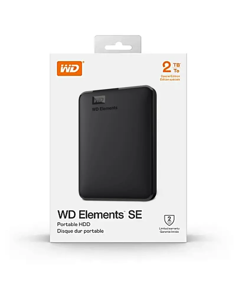 Disque dur portable HDD Western Digital ELEMENTS 2TB 3.0 (WDBU6Y0020BBK-EB)