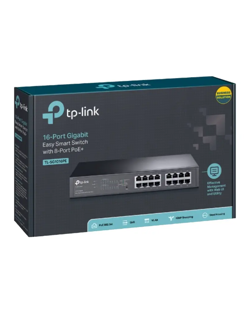 SWITCH TP-LINK SG1016PE 16 Ports Gigabit 8 Ports PoE+ (TL-SG1016PE)