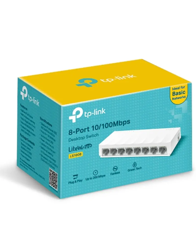 SWITCH TPLINK 8 PORTS 10/100 MBPS (LS1008)