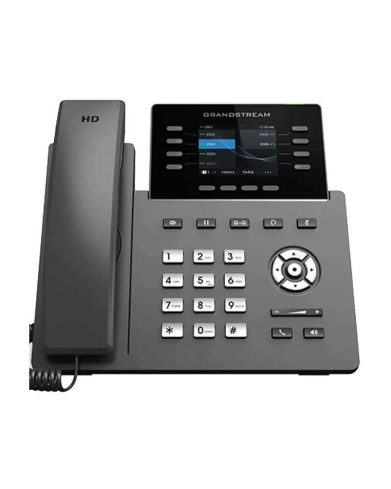 TÉLÉPHONE IP GRANDSTREAM PROFESSIONNEL 8 LIGNES 4 COMPTES SIP POE WIFI BLUETOOTH (GRP2624)