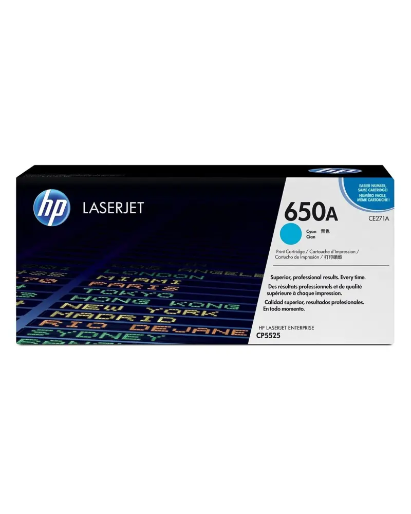 TONER ORIGINAL HP 650A CYAN (CE271A)